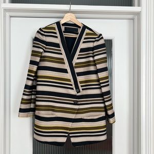 JENNI KAYNE Striped Knit Blazer overcoat - size small